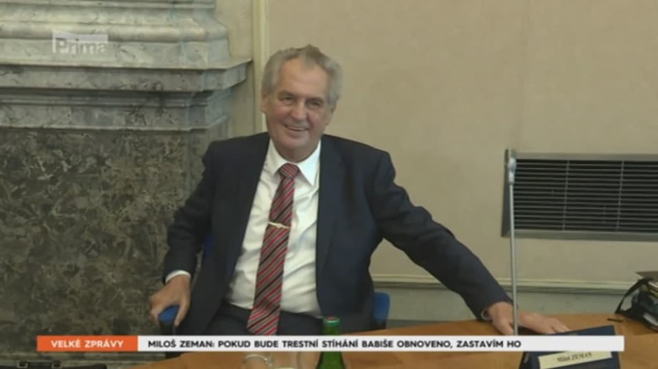 20. 9. 2019 VELKÉ ZPRÁVY: MILOŠ ZEMAN: POKUD BUDE TRESTNÍ STÍHÁNÍ BABIŠE OBNOVENO, ZASTAVÍM HO